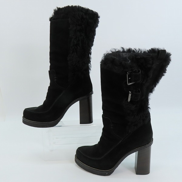 実際に弊社で買取させて頂いたTOD'S/トッズ ムートン/スエード ロングブーツ 37の画像 3枚目