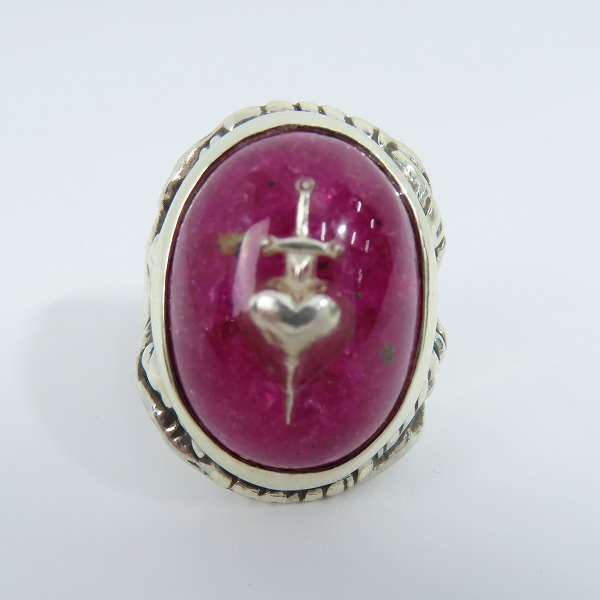 実際に弊社で買取させて頂いたALEX STREETER/アレックスストリーター エンジェルハートリング ソードピアスドハート/15号の画像 1枚目