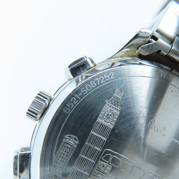 実際に弊社で買取させて頂いたPaul Smith/ポールスミス クロノグラフ/アナログ腕時計 クォーツ GN-OW-S/6521-S087252【動作未確認】の画像 5枚目