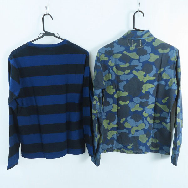 実際に弊社で買取させて頂いたBLUE BLUE/ブルーブルー H.R.MARKET/ハリウッドランチマーケット 長袖Tシャツ/シャツ 2点セットの画像 1枚目