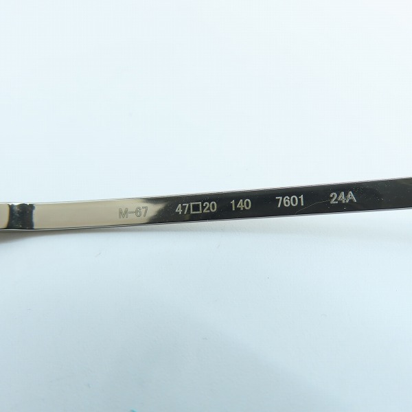 実際に弊社で買取させて頂いた999.9/フォーナインズ メガネフレーム アイウェア M-67の画像 5枚目