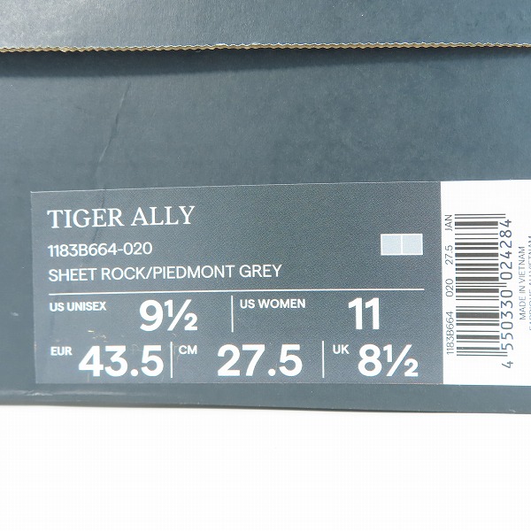 実際に弊社で買取させて頂いた【未使用】Onitsuka Tiger/オニツカタイガー TIGER ALLY/タイガーアリー 1183B664-020/27.5の画像 8枚目