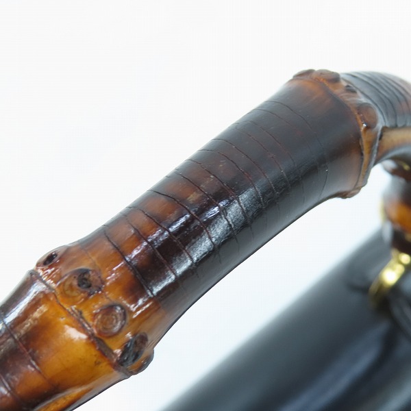 実際に弊社で買取させて頂いたGUCCI/グッチ オールドグッチ/ヴィンテージ バンブー レザーハンドバッグ の画像 9枚目