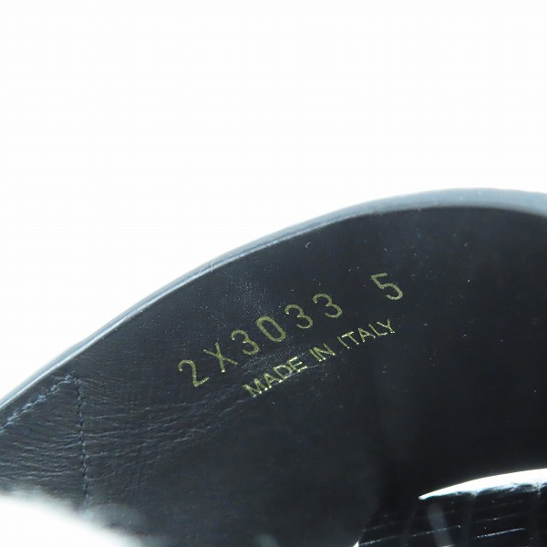 実際に弊社で買取させて頂いたPRADA/プラダ 型押しレザー スリングバック サンダル 2X3033/5の画像 5枚目