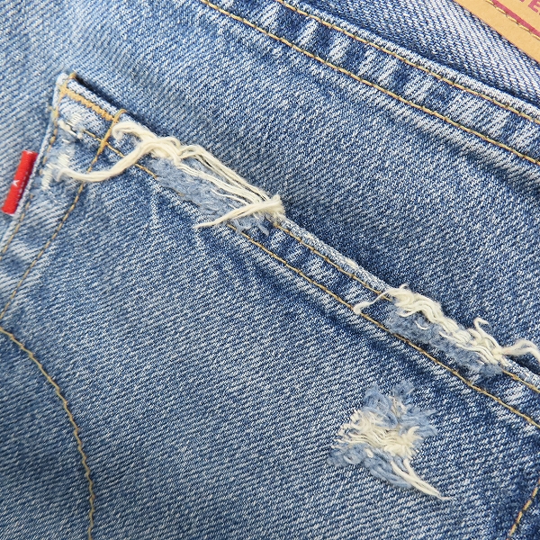 実際に弊社で買取させて頂いたHYSTERIC GLAMOUR/ヒステリックグラマー デニム スリムブーツカットパンツ 02193AP09/28の画像 6枚目