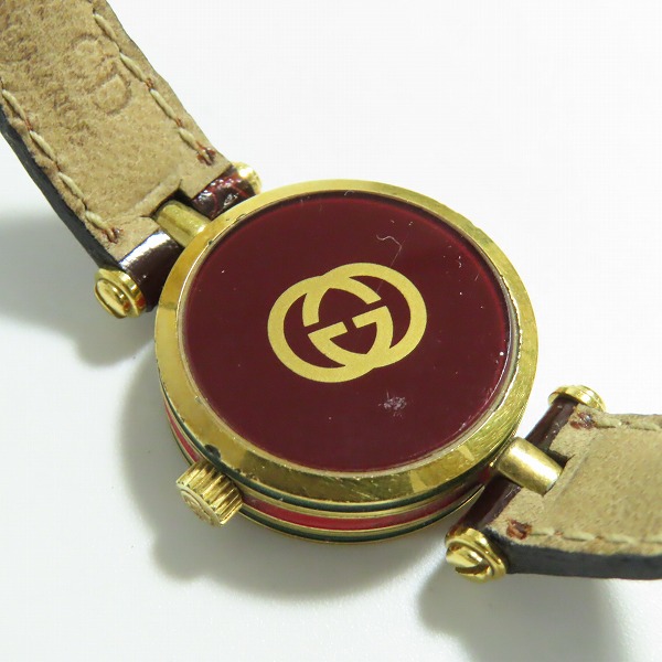 実際に弊社で買取させて頂いたGUCCI/グッチ シェリーライン レディース 腕時計【動作未確認】の画像 3枚目