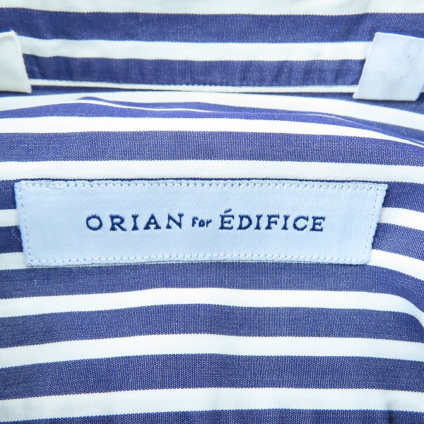 実際に弊社で買取させて頂いたORIAN per/オリアン EDIFICE  ストライプシャツ/38の画像 2枚目