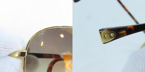 実際に弊社で買取させて頂いたLOUIS VUITTON/ルイヴィトン コンスピラシオン パイロット サングラス アイウェア Z0164U の画像 8枚目