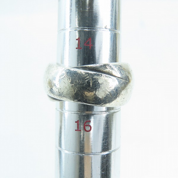 実際に弊社で買取させて頂いたHERMES/エルメス ワイドツイストリング 14.5-15.5号の画像 9枚目