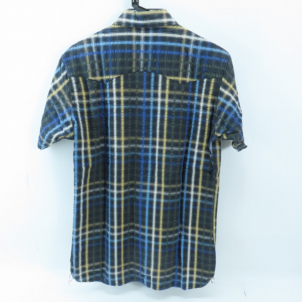 実際に弊社で買取させて頂いたSUGAR CANE/シュガーケーン チェック柄 半袖 ウエスタンシャツ SC32230 Mの画像 1枚目