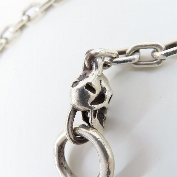 実際に弊社で買取させて頂いたGaboratory INC/ガボラトリーインターナショナル スカルTバー チェーン w/シングルスカル ウィズ クロスオーバル ペンダントの画像 8枚目