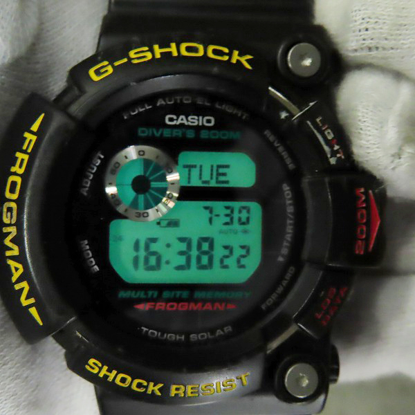 実際に弊社で買取させて頂いたG-SHOCK/Gショック FROGMAN/フロッグマン ファイナルエディション タフソーラー GW-200Z-1JFの画像 4枚目