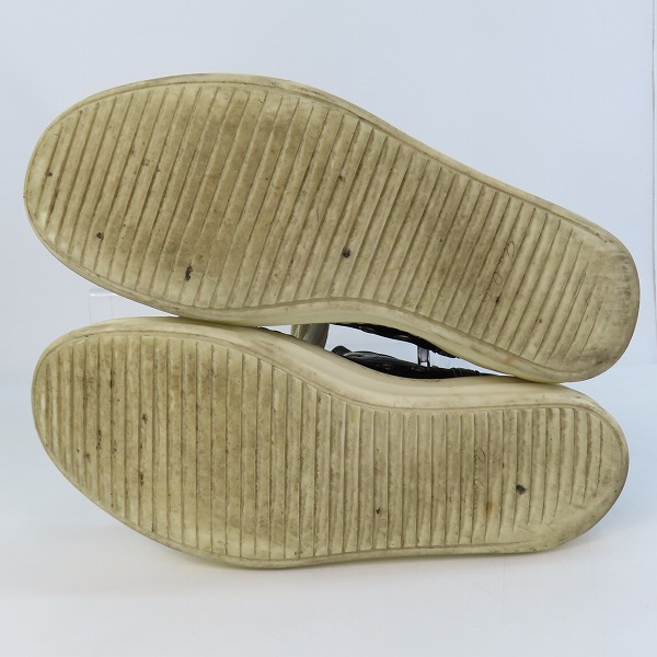 実際に弊社で買取させて頂いたRick Owens/リックオウエンス RAMONES/ラモーンズ サイドジップ スニーカー 31904/41の画像 2枚目