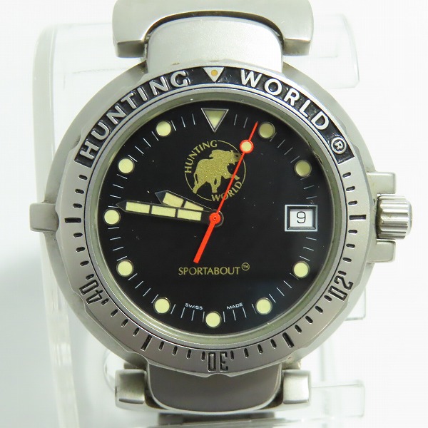 実際に弊社で買取させて頂いたHUNTING WORLD/ハンティングワールド ETA QUARTZ デイト