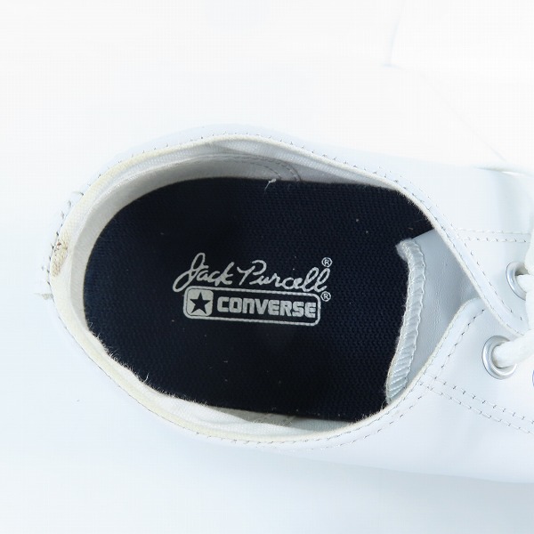 実際に弊社で買取させて頂いたCONVERSE/コンバース ジャックパーセル レザースニーカー 1B984/26の画像 4枚目