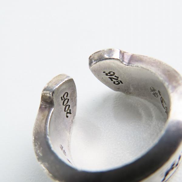 実際に弊社で買取させて頂いた【インボイス有】CHROME HEARTS/クロムハーツ ラージ スクロールラベルリング 12.5-13.5号の画像 5枚目