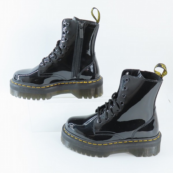 実際に弊社で買取させて頂いたDr.Martens/ドクターマーチン JADON PATENT 8ホール/厚底/サイドジップ/エナメル ブーツ UK5の画像 3枚目