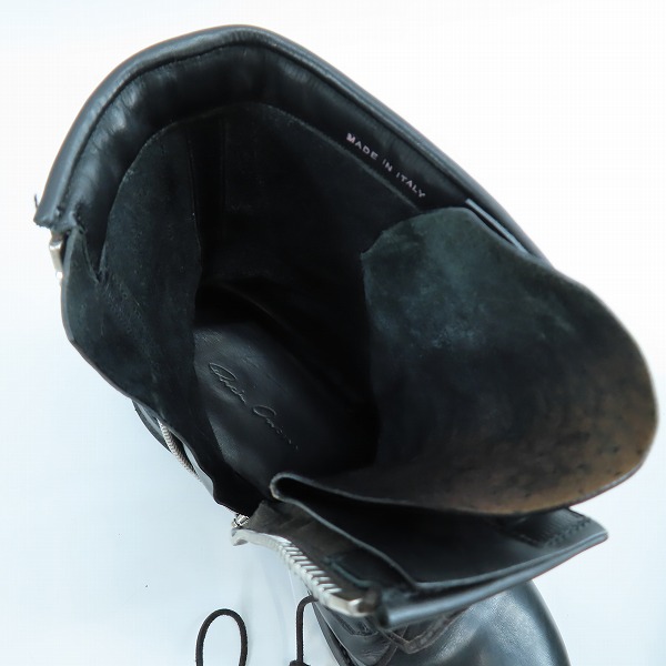 実際に弊社で買取させて頂いたRick Owens/リックオウエンス Low Army Boot レースアップ コンバットブーツ RU15F7856LCL/43の画像 4枚目