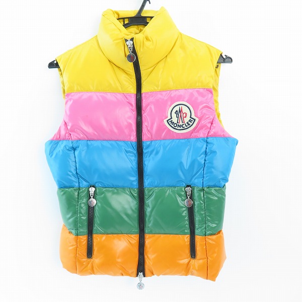 実際に弊社で買取させて頂いたMONCLER/モンクレール マルチカラー ダウンベスト  Z6H0189/48308/size 0