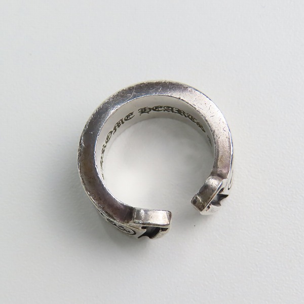 実際に弊社で買取させて頂いた【インボイス有】CHROME HEARTS/クロムハーツ ラージ スクロールラベルリング 12.5-13.5号の画像 2枚目