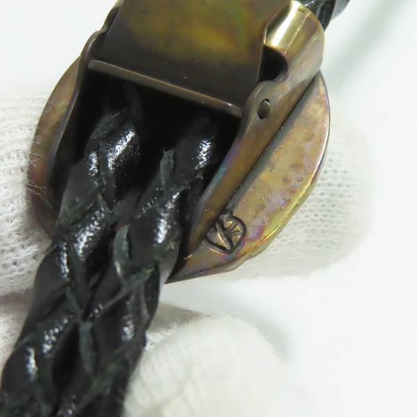 実際に弊社で買取させて頂いた(3)GANGSTERVILLE×Galcia/ギャングスタービル×ガルシア G ループタイ/ボロタイ/ブラス/シルバーの画像 6枚目