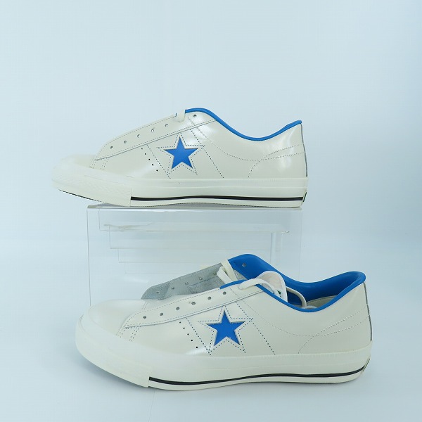 実際に弊社で買取させて頂いた【未使用】CONVERSE/コンバース ONE STAR J OX ワンスター WHT/BLU/10.5の画像 3枚目