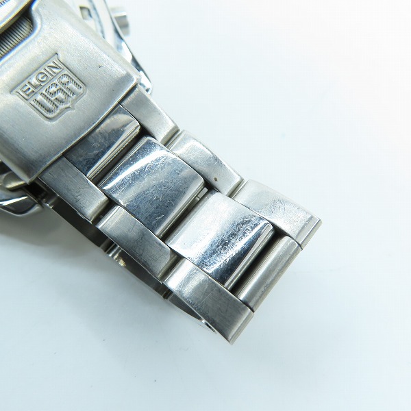実際に弊社で買取させて頂いたELGIN/エルジン クロノグラフ FK-1160-E 腕時計【動作未確認】の画像 5枚目