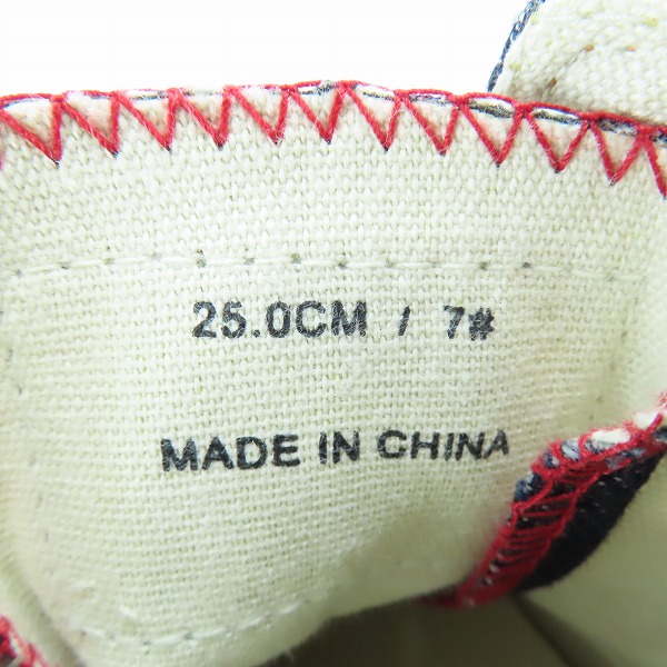 実際に弊社で買取させて頂いた【未使用】EVISU/エヴィス デニム ハイカット スニーカー 25.0の画像 5枚目