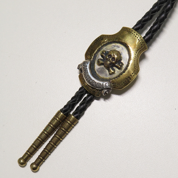 実際に弊社で買取させて頂いた(2)GANGSTERVILLE×Galcia/ギャングスタービル×ガルシア スカル ボロタイ シルバー×真鍮