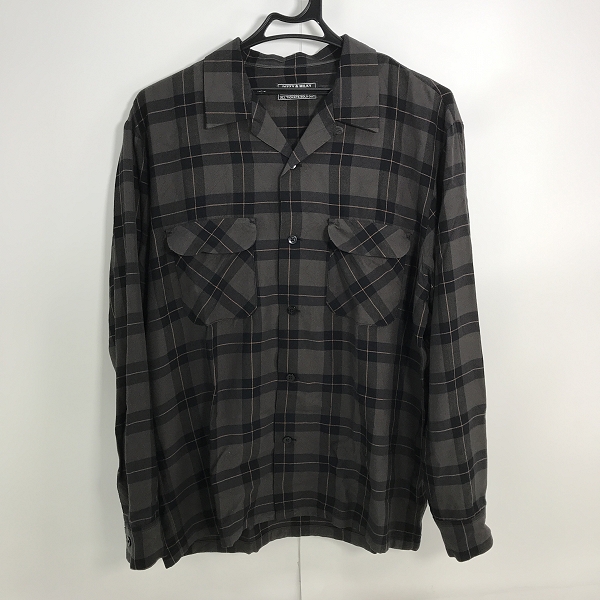 実際に弊社で買取させて頂いたHYSTERIC GLAMOUR/ヒステリックグラマー LOVE ME TWO TIMES 刺繍オープンカラーシャツ 02233AH03/L