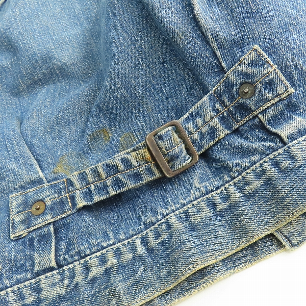 実際に弊社で買取させて頂いたLEVIS/リーバイス ビンテージ 1st/506XX 片面ビッグE/針なしシンチバック/ボタン裏ツープロング デニムジャケット/ジージャンの画像 5枚目