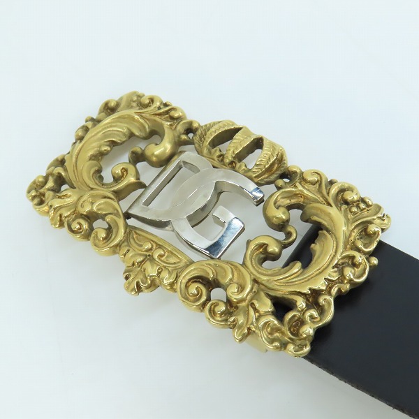 実際に弊社で買取させて頂いたDOLCE&GABBANA/ドルチェ&ガッバーナ DGバックル レザーベルト 95cmの画像 1枚目