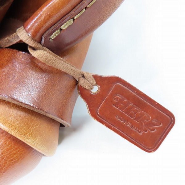 実際に弊社で買取させて頂いたHERZ/ヘルツ 半かぶせの二本ベルト リュック/レザー バックパック R-152の画像 5枚目