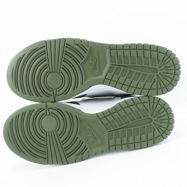 実際に弊社で買取させて頂いた【未使用】NIKE/ナイキ DUNK HIGH RETRO Championship Khaki/ダンクハイ チャンピオンシップカーキ DD1399-107/27の画像 2枚目
