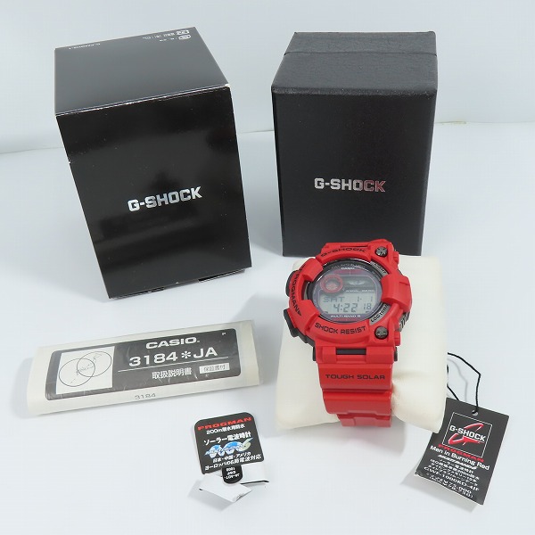 実際に弊社で買取させて頂いたG-SHOCK/Gショック FROGMAN/フロッグマン メンインバーニングレッド 電波ソーラー 腕時計 GWF-1000RD-4JFの画像 6枚目