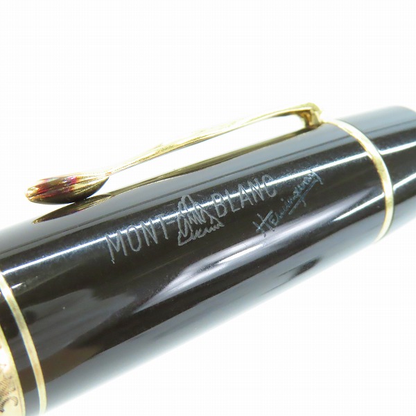実際に弊社で買取させて頂いたMONTBLANC/モンブラン 作家シリーズ ヘミングウェイ マイスターシュテュック 万年筆ペン先18K-750の画像 2枚目