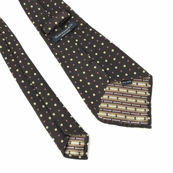 実際に弊社で買取させて頂いたGLADHAND/グラッドハンド ブラウン総柄ネクタイ /Fの画像 2枚目