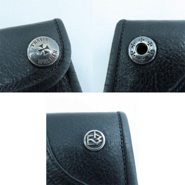 実際に弊社で買取させて頂いた【難有り】TRAVIS WALKER/トラヴィスワーカー クロスパッチ 3つ折り レザーウォレット/財布の画像 6枚目