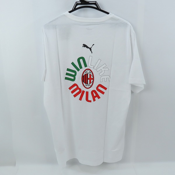 実際に弊社で買取させて頂いた【未使用】PUMA/プーマ ACミラン BLANK ACM Winners Tee 2021-22 セリエA優勝記念Tシャツ 773534-01/Lの画像 1枚目