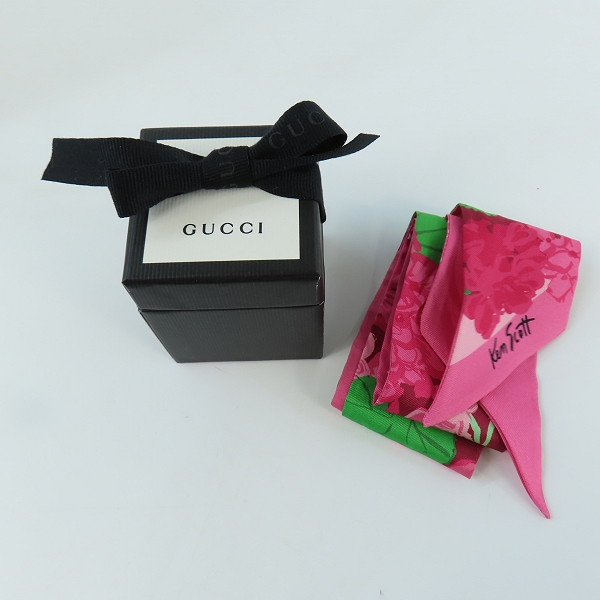 実際に弊社で買取させて頂いたGUCCI/グッチ Ken Scott フローラル  スカーフ/ミッツァの画像 7枚目