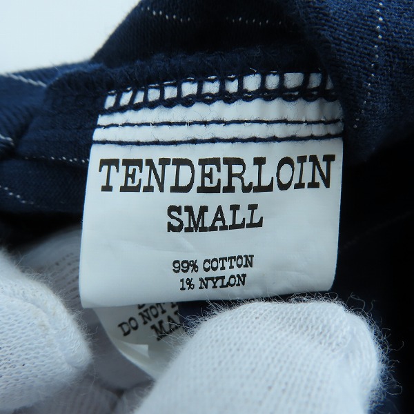 実際に弊社で買取させて頂いたTENDERLOIN/テンダーロイン ストライプ柄 ノーカラー コート Sの画像 3枚目