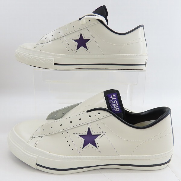 実際に弊社で買取させて頂いた【未使用】CONVERSE/コンバース ONE STAR J WHT/PUR/10.5の画像 3枚目