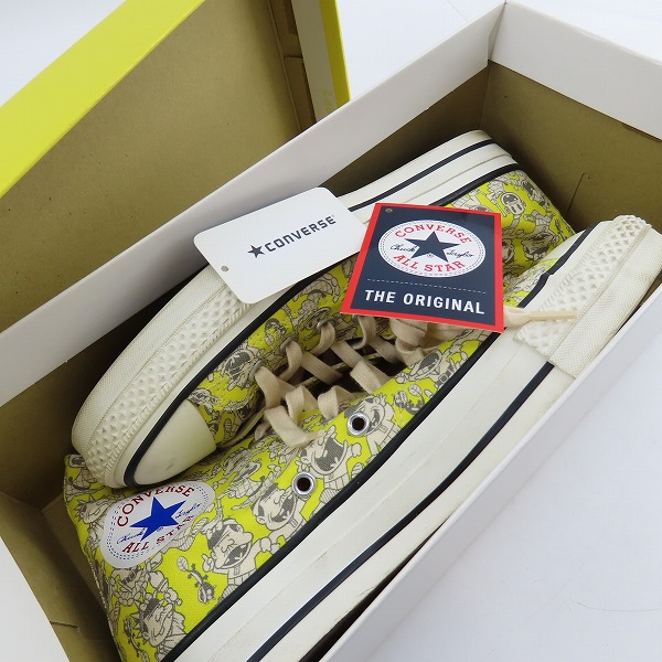 実際に弊社で買取させて頂いたCONVERSE/コンバース AS RETRO T-BAKABON HI/オールスター レトロ バカボン ハイカットスニーカー YELLOW /7の画像 8枚目