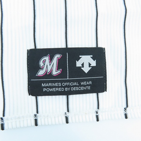 実際に弊社で買取させて頂いたDESCENTE/デサント NPB 千葉ロッテマリーンズ 2005年 アジアチャンピオン ホーム レプリカ ユニフォーム DLM-081S/Lの画像 5枚目