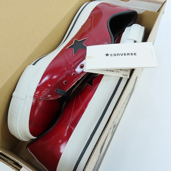 実際に弊社で買取させて頂いた【未使用】CONVERSE/コンバース ONE STAR ワンスター J ANTIQUE WINE/9.5の画像 6枚目