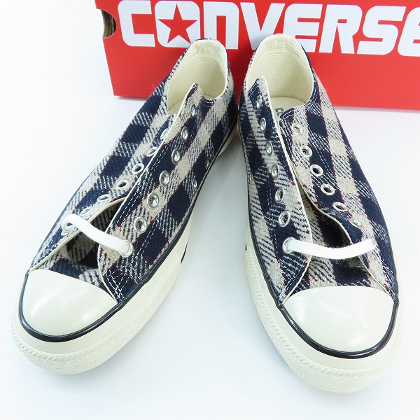 実際に弊社で買取させて頂いたCONVERSE/コンバース AS US WOOL PLAID OX オールスター ウール プレイド 1SD743 28
