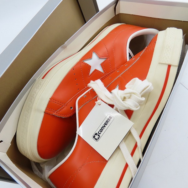 実際に弊社で買取させて頂いた【未使用】CONVERSE/コンバース 90's/ヴィンテージ ONE STAR OX/ワンスター ORANGE/オレンジ/9.5の画像 7枚目