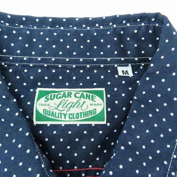 実際に弊社で買取させて頂いたSUGAR CANE/シュガーケーン ドット 七分 シャツ SC35784 Mの画像 2枚目