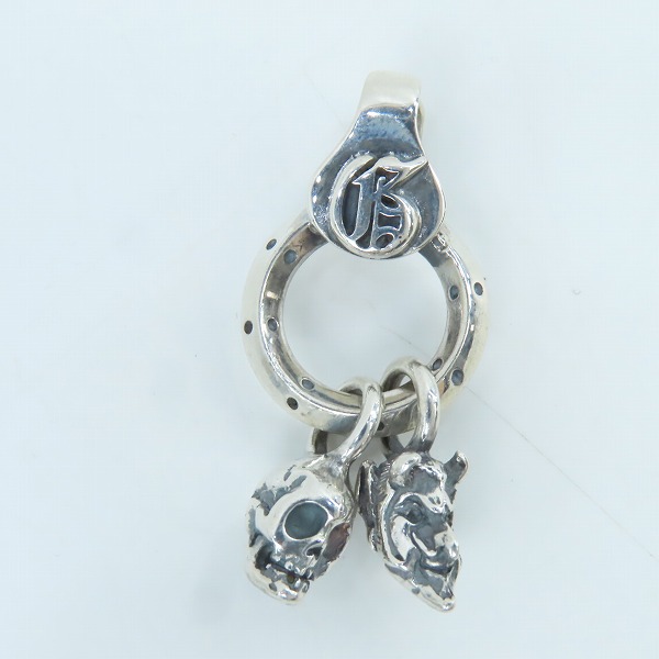 実際に弊社で買取させて頂いた(2)GANGSTERVILLE×Galcia/ギャングスタービル×ガルシア スカル＆デビル ペンダントトップの画像 1枚目