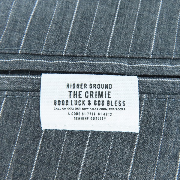 実際に弊社で買取させて頂いたTHE CRIMIE/クライミー STRIPE PANTS ストライプパンツ グレー Lの画像 5枚目
